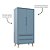 Armário Modular 2 Portas -  Pés Sonhos - Azul Sereno - Imagem 3