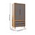 Armário Modular 2 Portas -  Pés Sonhos - Madeira Fendi - Imagem 4