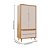 Armário Modular 2 Portas -  Pés Sonhos - Madeira Rosa Old - Imagem 4