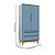 Armário Modular 2 Portas -  Pés Bo - Azul Sereno - Imagem 4