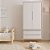 Armário Modular 2 Portas -  Pés Bo - Cinza Branco - Imagem 2