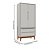Armário Modular 2 Portas -  Pés Bo - Cinza Branco - Imagem 4