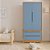 Armário Modular 2 Portas -  Pés Bo - Madeira Azul Sereno - Imagem 2