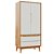 Armário Modular 2 Portas -  Pés Bo - Madeira Branco - Imagem 1