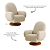 Poltrona De Amamentação Curve - Com Balanço e Giro - Tecido Speciali 2 - Off White - prontaentrega - Imagem 3