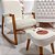 Poltrona De Amamentação Nature - Com Balanço - Com Puff - Tecido 100A - Linho Off White - prontaentrega - Imagem 9