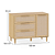 Cômoda Indy - 3 Gavetas - 1 Porta - Com Detalhes em Rattan - Carvalho Malva - Imagem 9