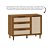 Cômoda Paglia Pro - 3 Gavetas - 1 Porta - Com Detalhes em Rattan e Madeira - Nogueira - Imagem 4