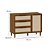Cômoda Paglia Pro - 3 Gavetas - 1 Porta - Com Detalhes em Rattan e Madeira - Nogueira - Imagem 5