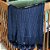 Manta De Pompom - Tricot - Trama Canelado 5x5 - Azul Marinho Naval - Imagem 2