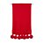 Manta De Pompom - Tricot - Vermelho Tomate - Imagem 1