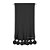 Manta De Pompom - Tricot - Trama Canelado 5x5 - New Black - Imagem 1