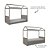 Cama Link Plus - Com Casinha - Com Ou Sem Auxiliar - Cinza - Imagem 4
