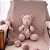 Manta De Pompom - Tricot - Trama Canelado 5x5 - Rose Tan - Imagem 2