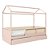 Cama Casinha Link - Com 1 Grade E Meia Em Palha Natural - Rosa Old - Imagem 2