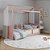 Cama Casinha Link - Com 1 Grade E Meia Em Palha Natural - Rose - Imagem 3