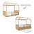 Cama Casinha Link - Com 1 Grade E Meia Palitada - Capuccino - Imagem 4