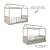 Cama Casinha Link - Com 1 Grade E Meia Palitada - Cinza - Imagem 4