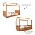 Cama Casinha Link - Com 1 Grade E Meia Palitada - Madeira - Imagem 4
