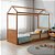 Cama Casinha Link - Com 2 Meias Grades Em Palha Natural - Madeira - Imagem 3
