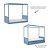 Cama Link Com Dossel - Com Ou Sem Auxiliar - Azul Sereno - Imagem 4