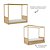 Cama Link Com Dossel - Com Ou Sem Auxiliar - Capuccino - Imagem 4
