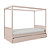 Cama Link Com Dossel - Com Ou Sem Auxiliar - Rosa Old - Imagem 2