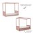 Cama Link Com Dossel - Com Ou Sem Auxiliar - Rose - Imagem 4