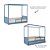 Cama Link Com Dossel - Com 1 Grade E Meia Em Palha Natural - Azul Sereno - Imagem 4