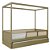 Cama Link Com Dossel - Com 1 Grade E Meia Em Palha Natural - Cacto - Imagem 2