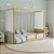 Cama Link Com Dossel - Com 1 Grade E Meia Em Palha Natural - Capuccino - Imagem 3