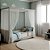 Cama Link Com Dossel - Com 1 Grade E Meia Em Palha Natural - Cinza - Imagem 3