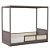 Cama Link Com Dossel - Com 1 Grade E Meia Em Palha Natural - Fendi - Imagem 1