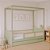 Cama Link Com Dossel - Com 1 Grade E Meia Em Palha Natural - Verde Old - Imagem 3
