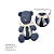 Urso Tricot - Tamanho M - Azul Tirreno / Off White Natural - Personalizado - Imagem 3