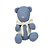 Urso Tricot - Tamanho M - Azul Andes / Off White Natural - Personalizado - Imagem 1
