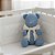 Urso Tricot - Tamanho M - Azul Andes / Off White Natural - Personalizado - Imagem 2
