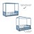 Cama Link Com Dossel - Com 1 Grade E Meia Palitada - Azul Sereno - Imagem 4