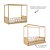 Cama Link Com Dossel - Com 1 Grade E Meia Palitada - Capuccino - Imagem 4