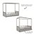 Cama Link Com Dossel - Com 1 Grade E Meia Palitada - Cinza - Imagem 4