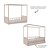 Cama Link Com Dossel - Com 1 Grade E Meia Palitada - Rosa Old - Imagem 4