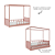Cama Link Com Dossel - Com 1 Grade E Meia Palitada - Rose - Imagem 4