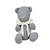 Urso Tricot - Tamanho M - Cinza Steal / Off White Natural - Personalizado - Imagem 1