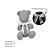 Urso Tricot - Tamanho M - Cinza Steal / Off White Natural - Personalizado - Imagem 3