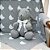 Urso Tricot - Tamanho M - Cinza Steal / Off White Natural - Personalizado - Imagem 2