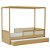Cama Link Com Dossel - Com 2 Meias Grades Em Palha Natural - Capuccino - Imagem 2