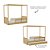 Cama Link Com Dossel - Com 2 Meias Grades Em Palha Natural - Capuccino - Imagem 4