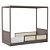 Cama Link Com Dossel - Com 2 Meias Grades Em Palha Natural - Fendi - Imagem 1
