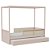 Cama Link Com Dossel - Com 2 Meias Grades Em Palha Natural - Rosa Old - Imagem 2