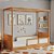 Cama Link Com Dossel - Com 2 Meias Grades Em Palha Natural - Madeira - Imagem 3